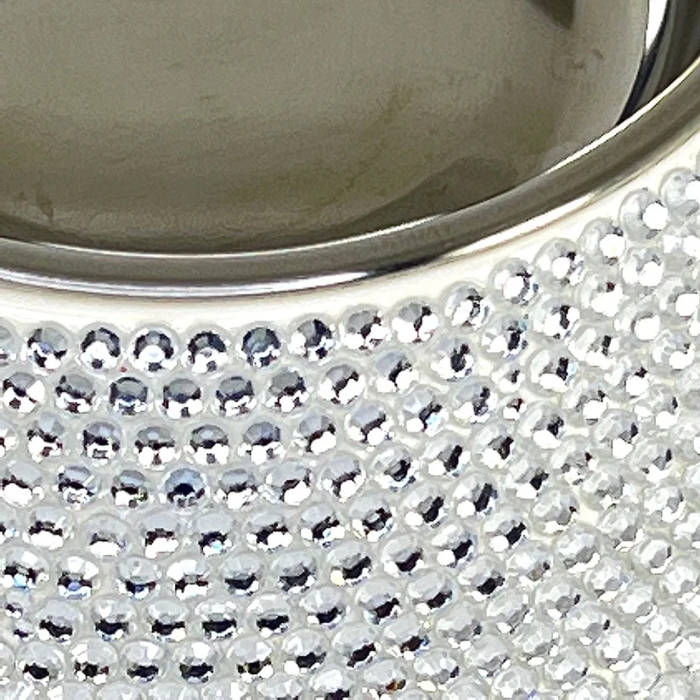 Silver Crystal Double Dining Bowls